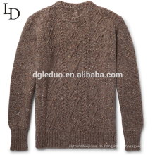 Neuester Pullover-Designs 100% Baumwolle übergroße Strickjacke für Männer